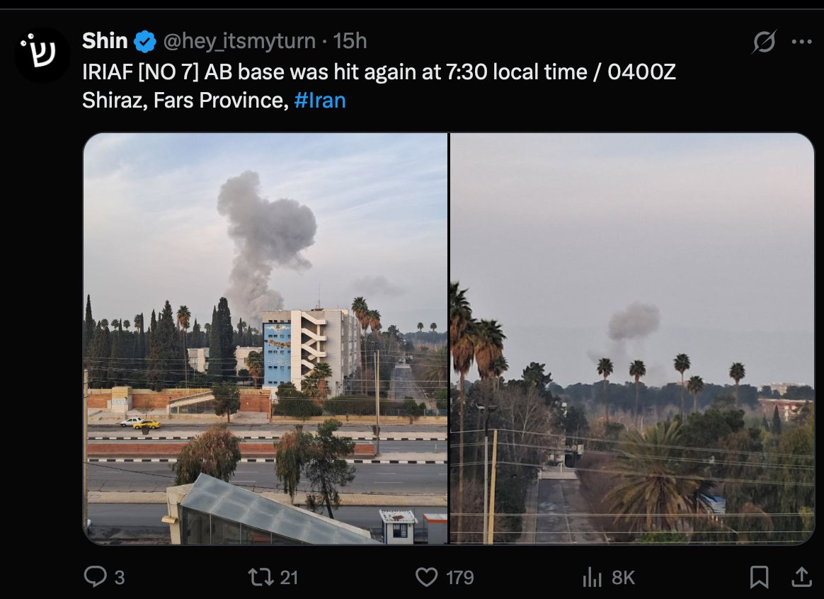 Following an MQ-9 Reaper drone sighting over Shiraz, Iran, an OSINT analyst quips about their endurance after tweeting for 15 hours straight.