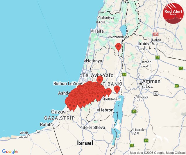 Sirenas en el centro y sur de #Israel 🇮🇱