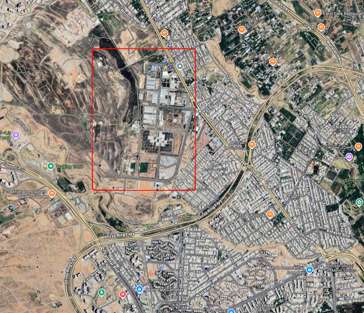A source confirms that the Electronic Industries complex in Shiraz, Fars Province, Iran, has been targeted several times.
