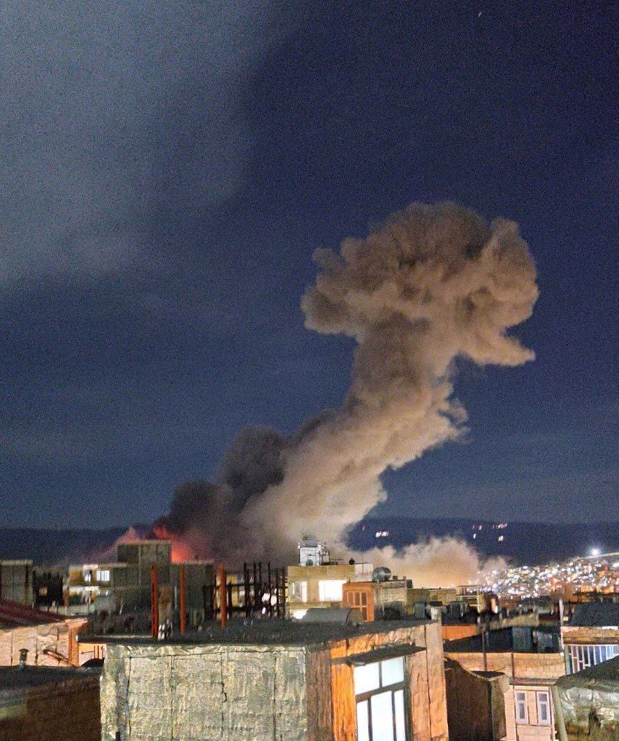 At 1025Z, strikes hit Javanrud in Kermanshah Province, Iran, according to a report via @vahid.