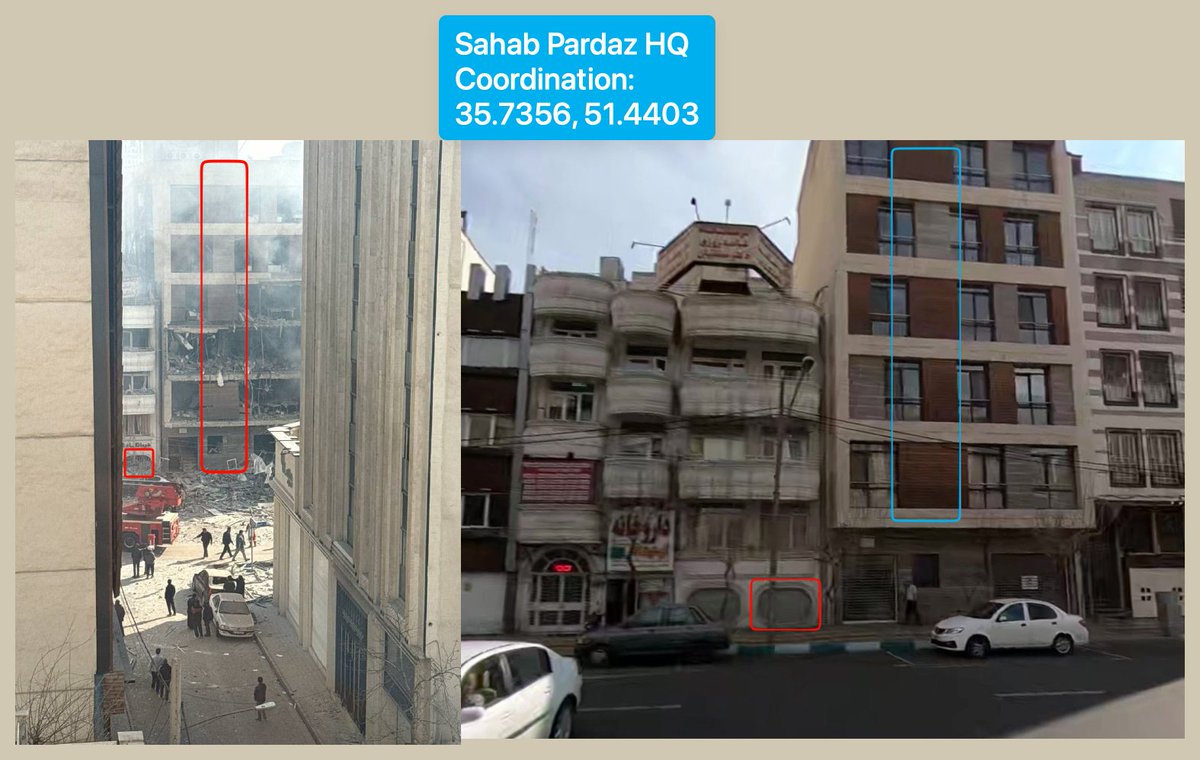 SDN's OFAC Sanctioned SAHAB PARDAZ (سحاب پرداز) Company which is heavily responsible for the DPI (Deep Packet Inspection) operations and facilitating the internet censorship in #Iran has been targeted.
(coords 35.7356, 51.4403)
(First image: not mine)