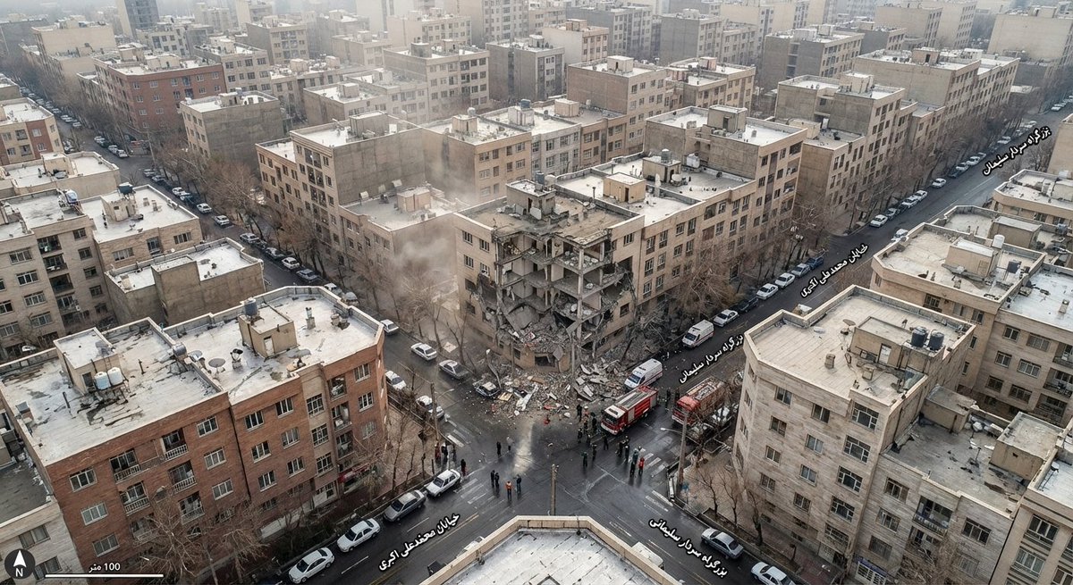 Seven were killed in a targeted assassination strike on a residence in Tehran early this afternoon.