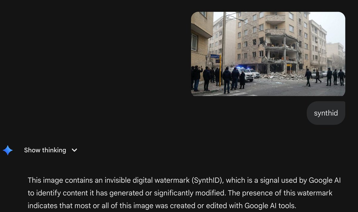 A viral tweet claiming seven killed in a targeted assassination in Tehran is identified as AI-generated slop based on faulty Persian font.