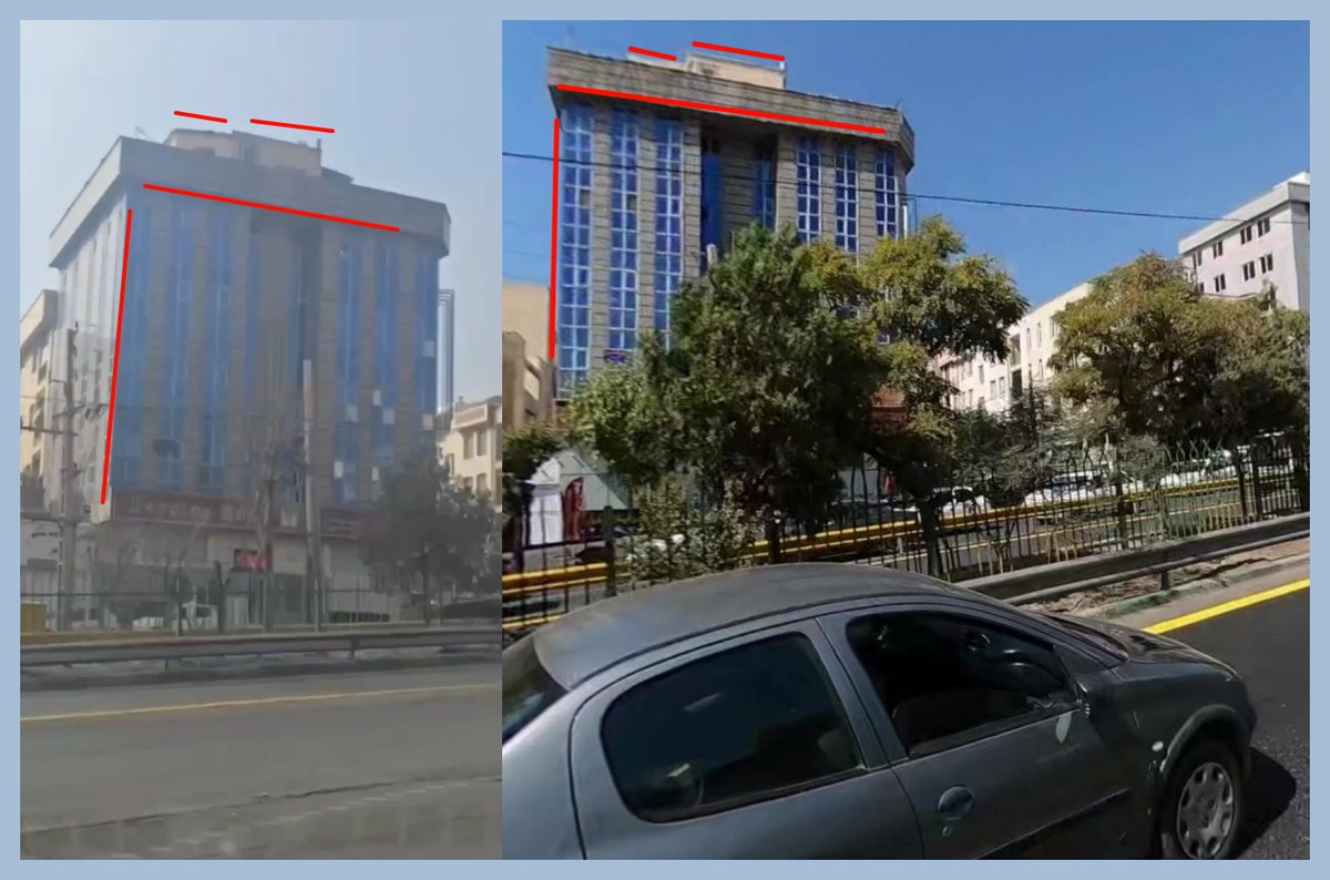 GeoConfirmed shares coordinates 35.7764, 51.3362 in Tehran, Iran.