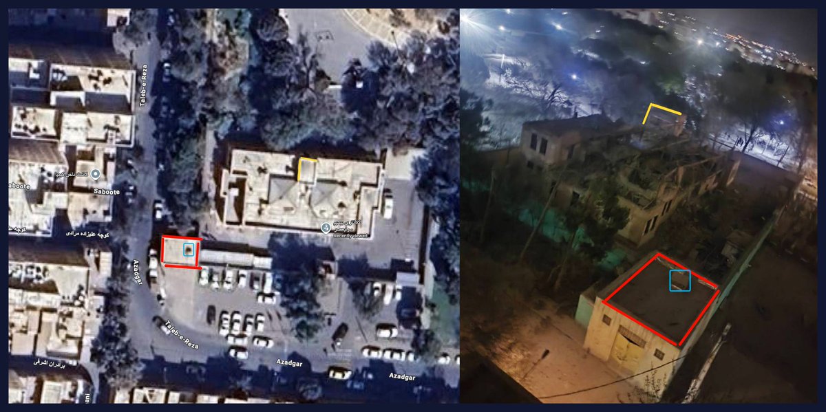 Clear damage on the Bisim [159th] Police Station, southeastern Tehran, #Tehran Province, #Iran 
(First image via @Vahid) 

(coords: 35.6524, 51.4503)