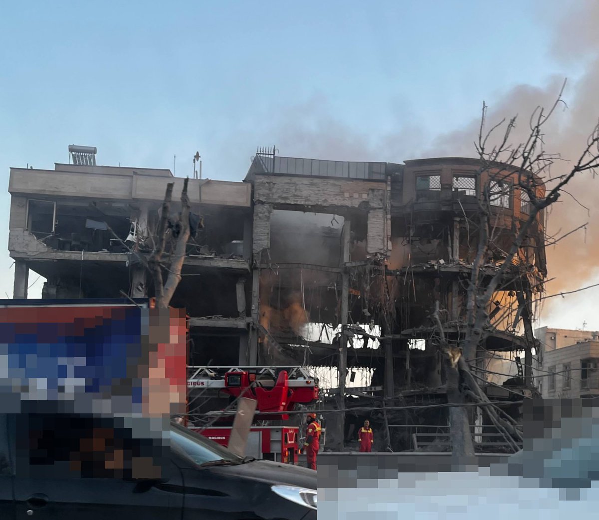 Exclusive images show the targeted sites of Payam Pardaz and MOIS building in Tehran, Iran.