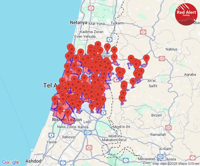 آژیر در مرکز #Israel 🇮🇱