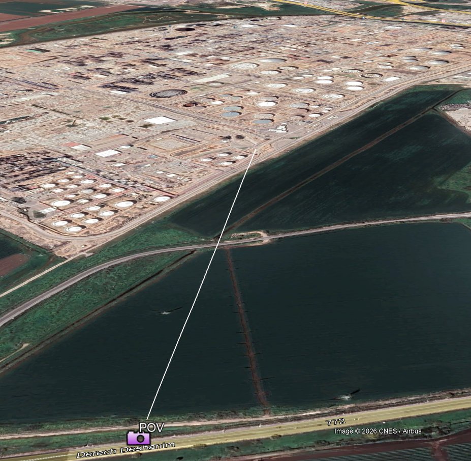 Haifa oil refinery
POV: 32.794977, 35.076775 looking 275°