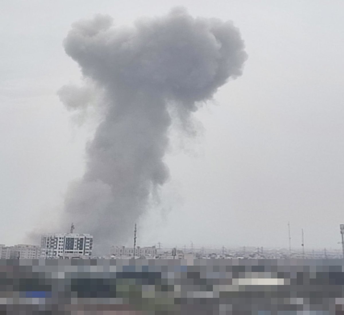 Four huge blasts were reported in Rey, southern Tehran, Iran.