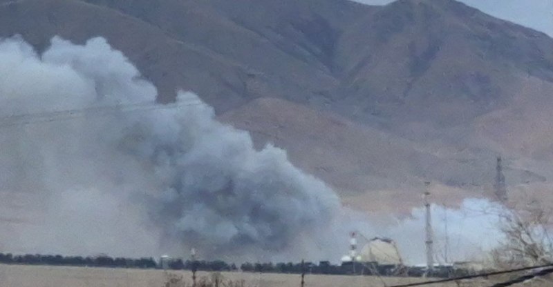 1420Z
From strikes on Arak Heavy Water Reactor Facility in Khandab
Markazi Province, #Iran
(Via @mamlekate)