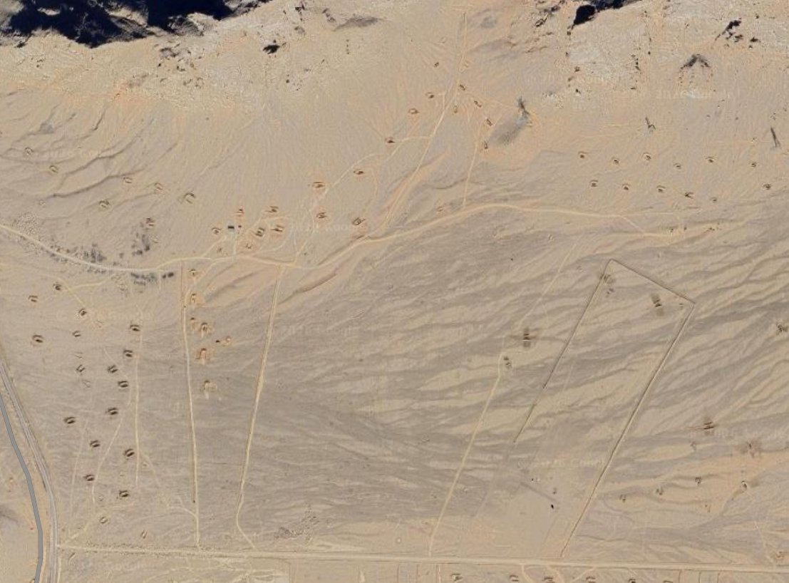 Well, have a look for yourself.
Sofeh missile site (?) / city is HUGE.