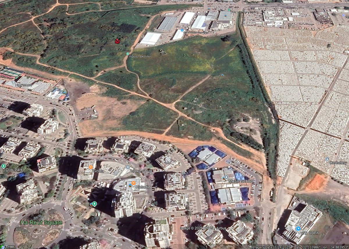 TBM impact geolocation: 32.107251, 34.883641
Petah Tikva, Israel