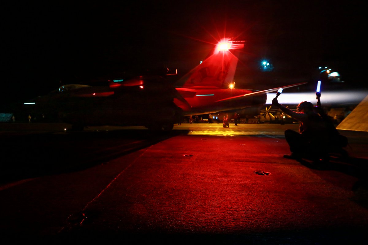 USS Abraham Lincoln (CVN 72) continues to conduct flight operations, both day and night.