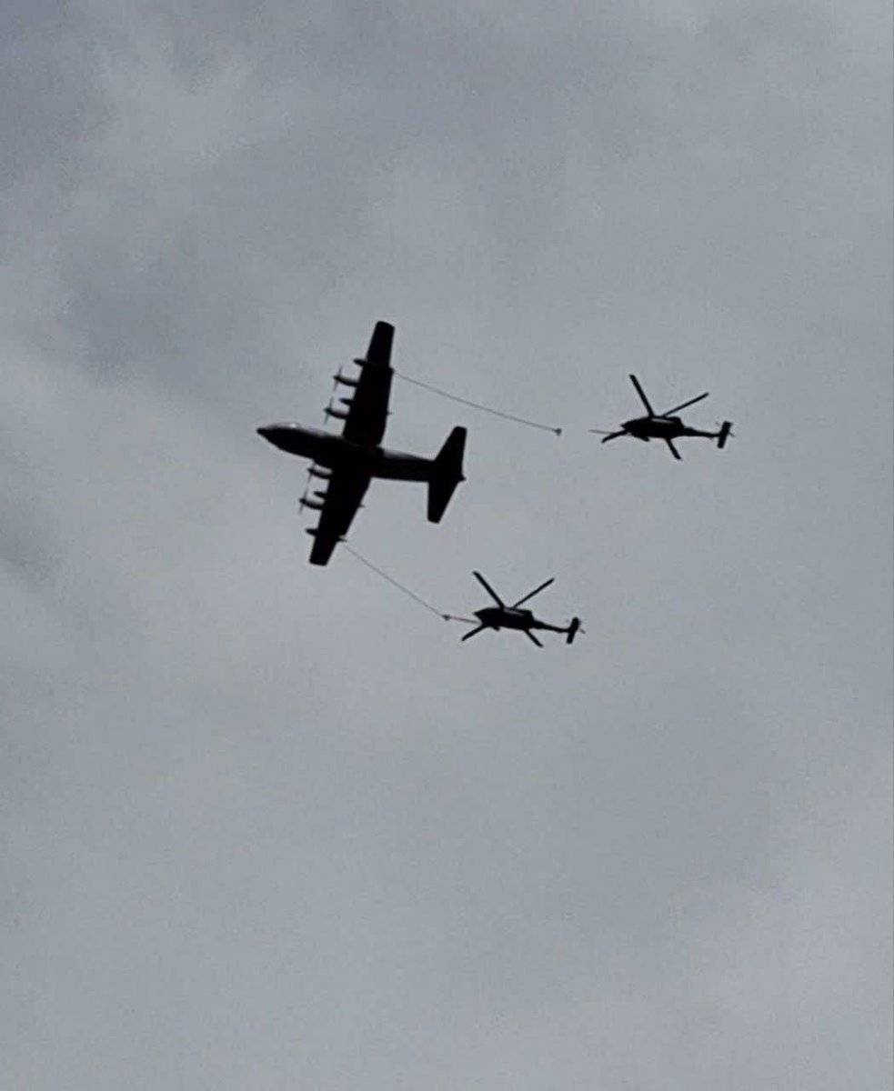 An unverified image possibly showing a combat search and rescue (CSAR) operation over Iran raises speculation about ongoing activities.