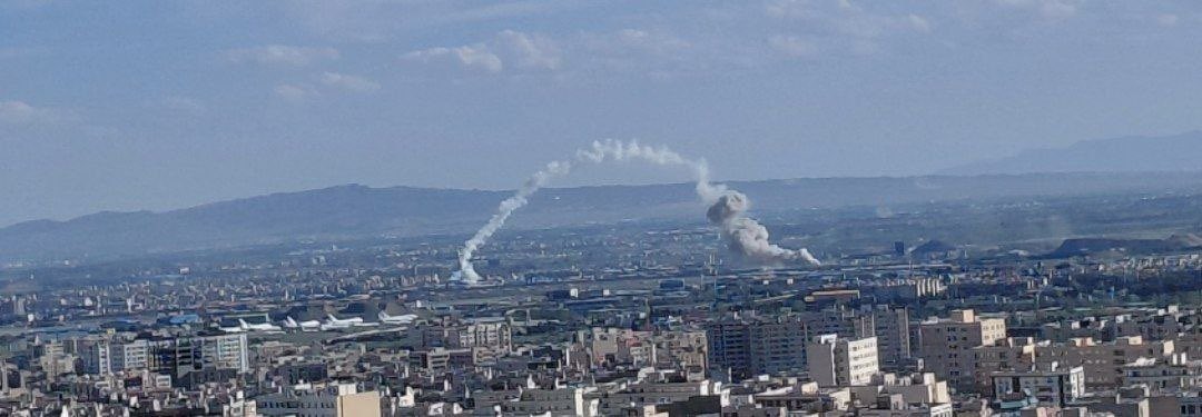 یک توییت از یک شلیک نادرست یا پرتاب ناموفق در فرودگاه مهرآباد در غرب تهران خبر می‌دهد.
