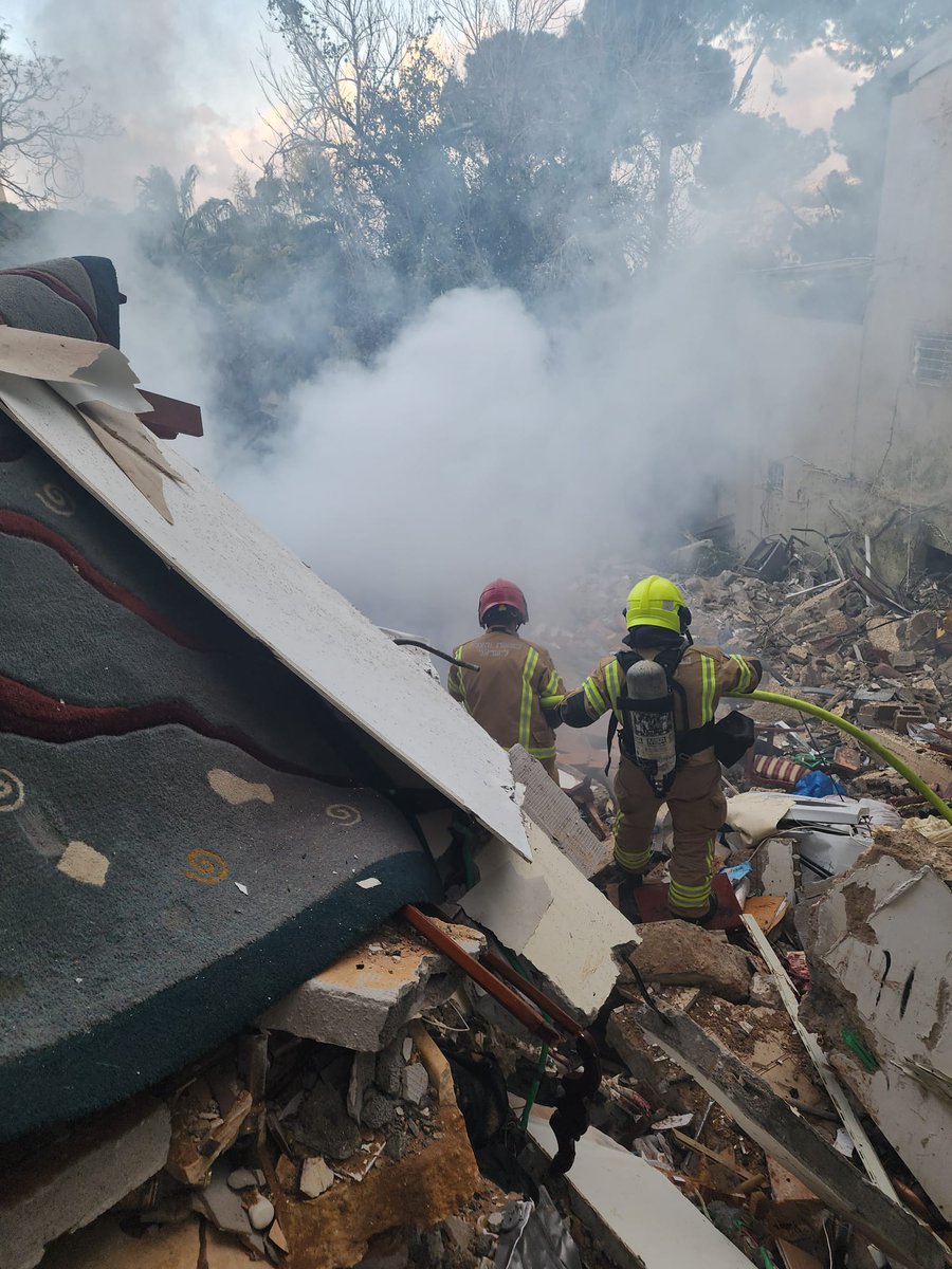 The building in Haifa that sustained a direct impact of an Iranian ballistic missile is at risk of collapsing, firefighters say.
The Fire and Rescue Service says a blaze erupted at the scene, and "there is a serious concern of a building collapse."
Four injured people have been evacuated from the scene. The fire service says that it is carrying out scans "under complex conditions due to the possibility of trapped individuals."