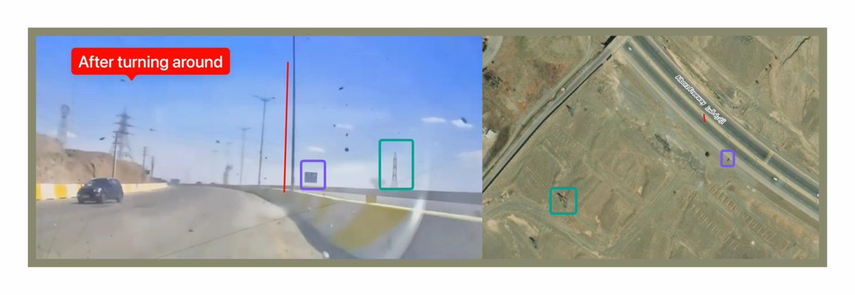 Interestingly, the bridge that was targeted by #IAF 🇮🇱 was not in civilian use and it was a gated overbridge that was under IRGC Khatam Al Anbia’s control for quick access to the infamous Garmdarreh Missile Site (Nearly 20km W of Tehran)
(Coords 35.77651, 51.05021)
Alborz Province, #Iran
(Regarding the wavy change in the video at 1-2 seconds: shockwave does that to footage with low frame rates, including this seemingly dashcam video)