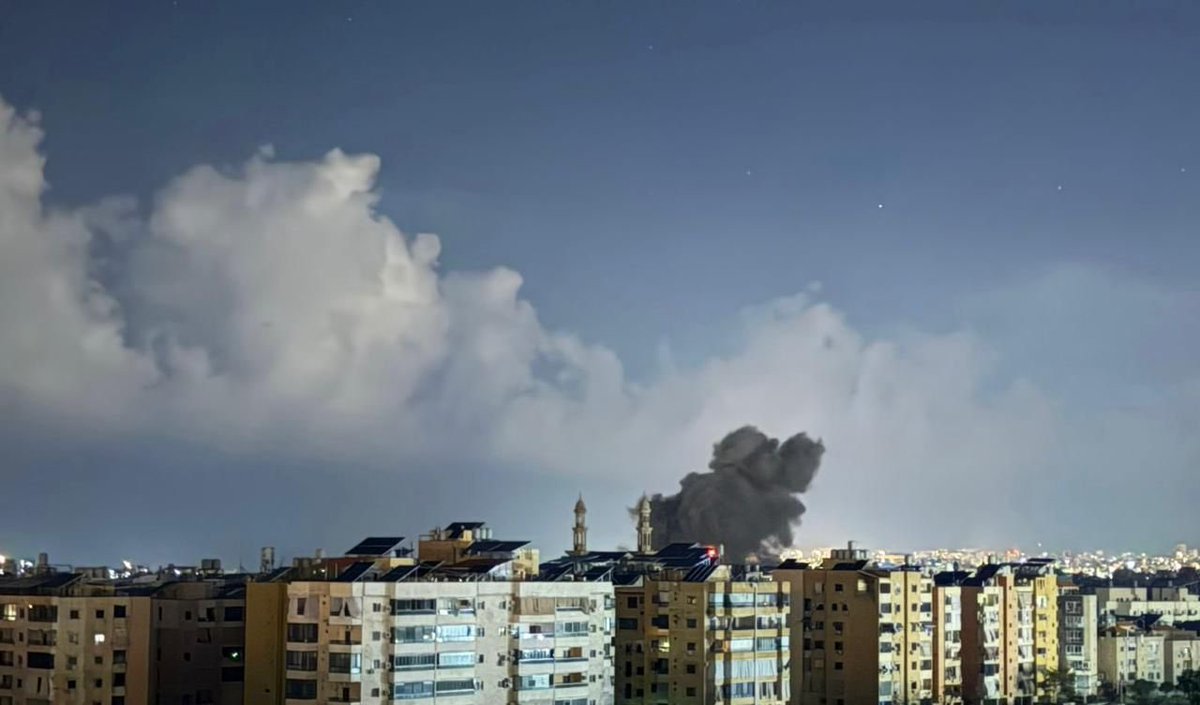 Lebanese media reports new Israeli strikes in Beirut's southern suburbs, according to a post by @manniefabian retweeted by @hey_itsmyturn.