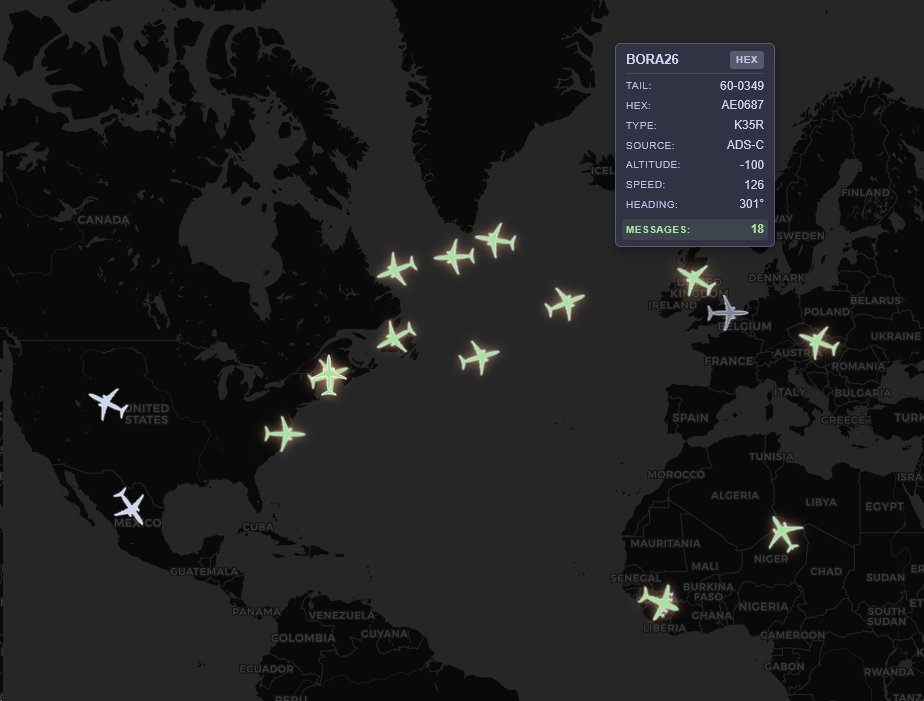 No, your eyes are not playing tricks. There really are more satcom (ADSC) aircraft on the map.
Tweaking things and seeing a nice bump in numbers. More work from more folks to come.
Jump to all these maps from here: https://tbg.airframes.io/dashboard/map