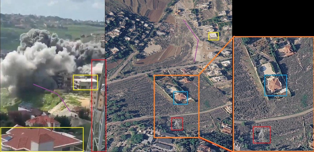 Lebanese media footage shows heavy Israeli strikes in the Nabatieh area of southern Lebanon.