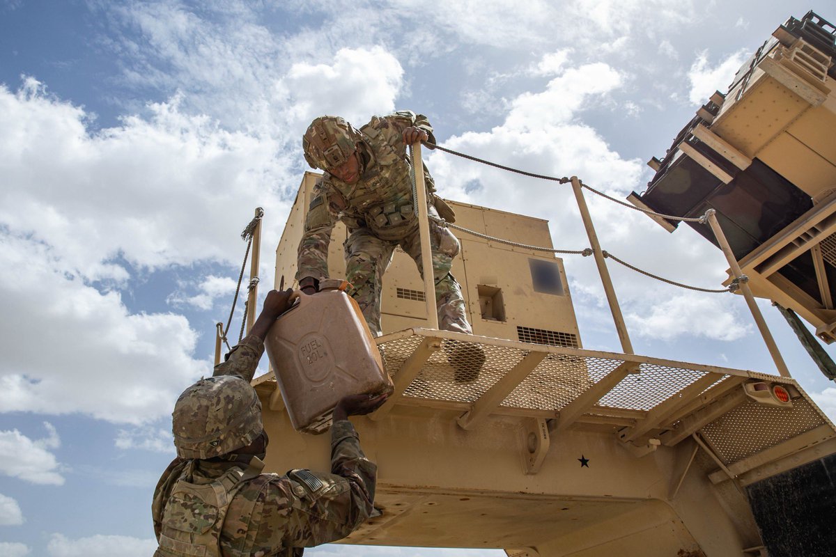 U.S. Army Soldiers conducted maintenance on a Patriot missile system in the Middle East, according to CENTCOM.