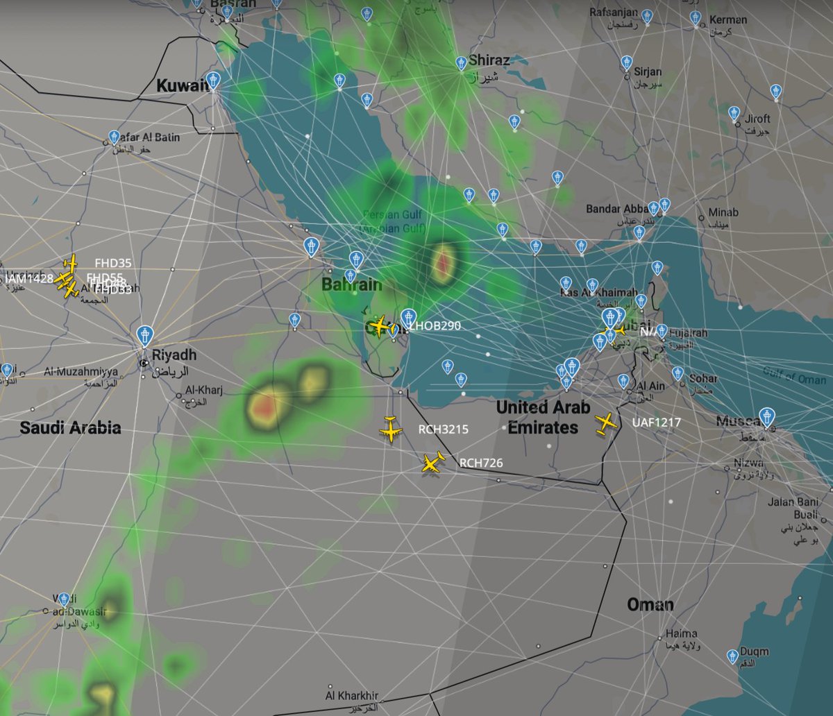 The U.S. Air Force Air Mobility Command continues logistic flights.