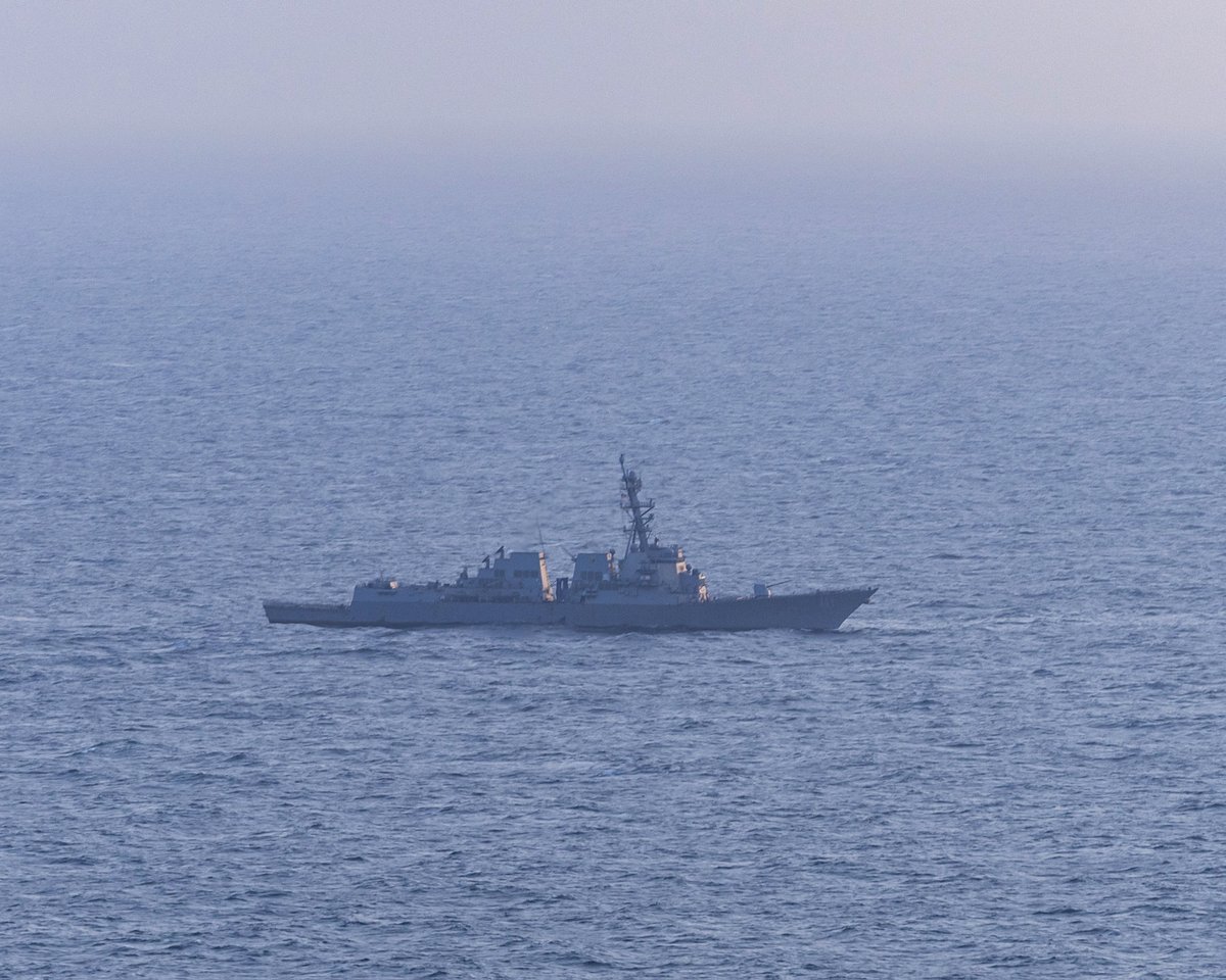 An Iranian-flagged cargo vessel that attempted to evade the U.S. blockade near the Strait of Hormuz was redirected by the USS Spruance and is heading back to Iran.