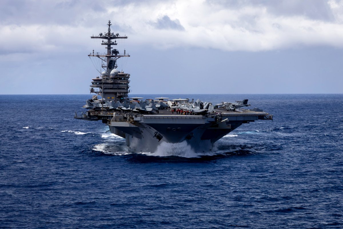 CENTCOM tweets that the USS George H.W. Bush (CVN 77) was operating in the Indian Ocean on April 23.