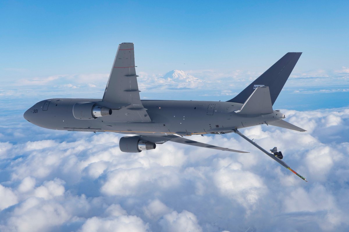 Israel's Defense Ministry announces the first of six new Boeing KC-46 refueling planes completed a first flight test in the United States.