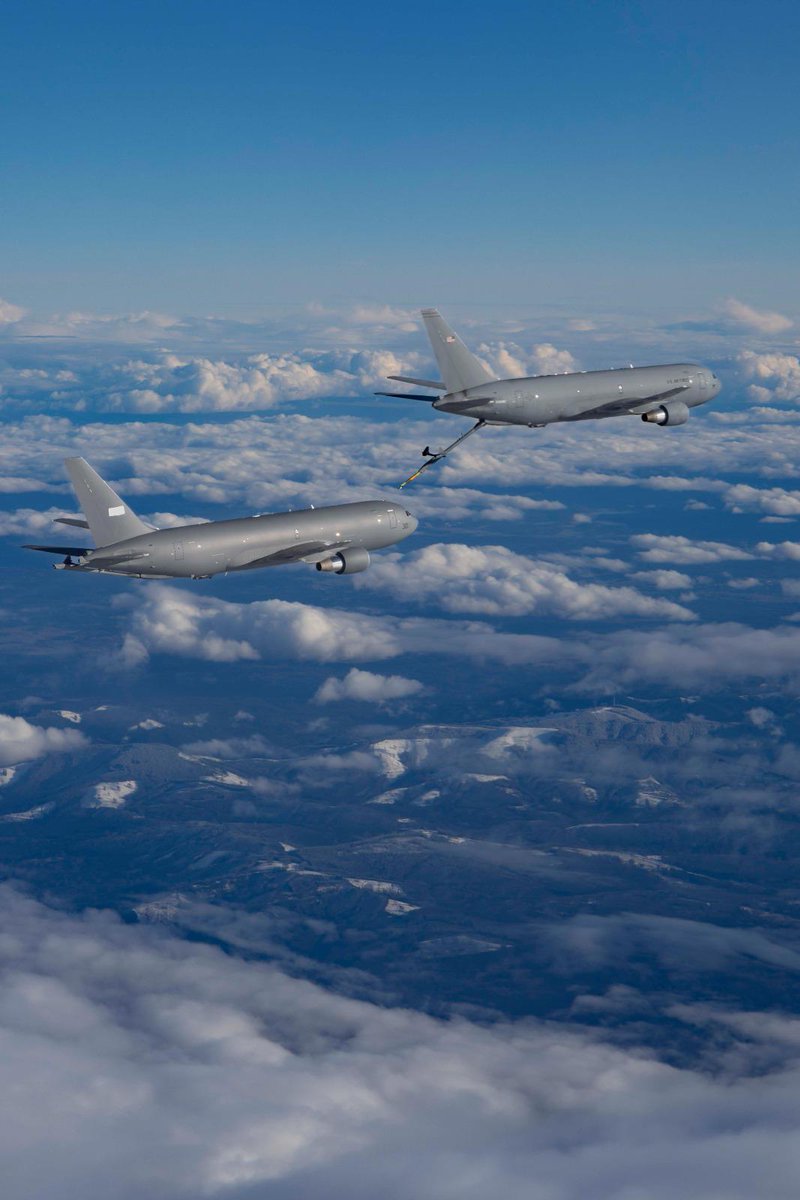 The first of six new Boeing KC-46 refueling planes that Israel has ordered completed a first flight test in the United States, the Defense Ministry announces.
The KC-46 aircraft are to replace the Israeli Air Force’s current fleet of aging Boeing 707s refueling planes, which played a key role in Israel’s wars against Iran.
The ministry says the tankers will be "equipped with Israeli systems and adapted to the operational requirements of the Air Force, enabling it to extend flight range and maintain air superiority across all arenas."
It is not immediately clear when the first plane will be delivered.