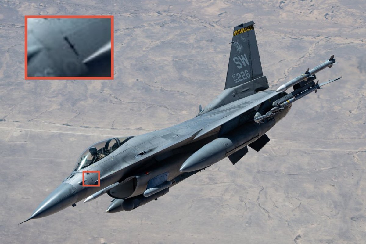 A U.S. Air Force F-16C from the 79th Fighter Squadron was seen over the Middle East with a kill mark indicating destruction of an Iranian radar system.