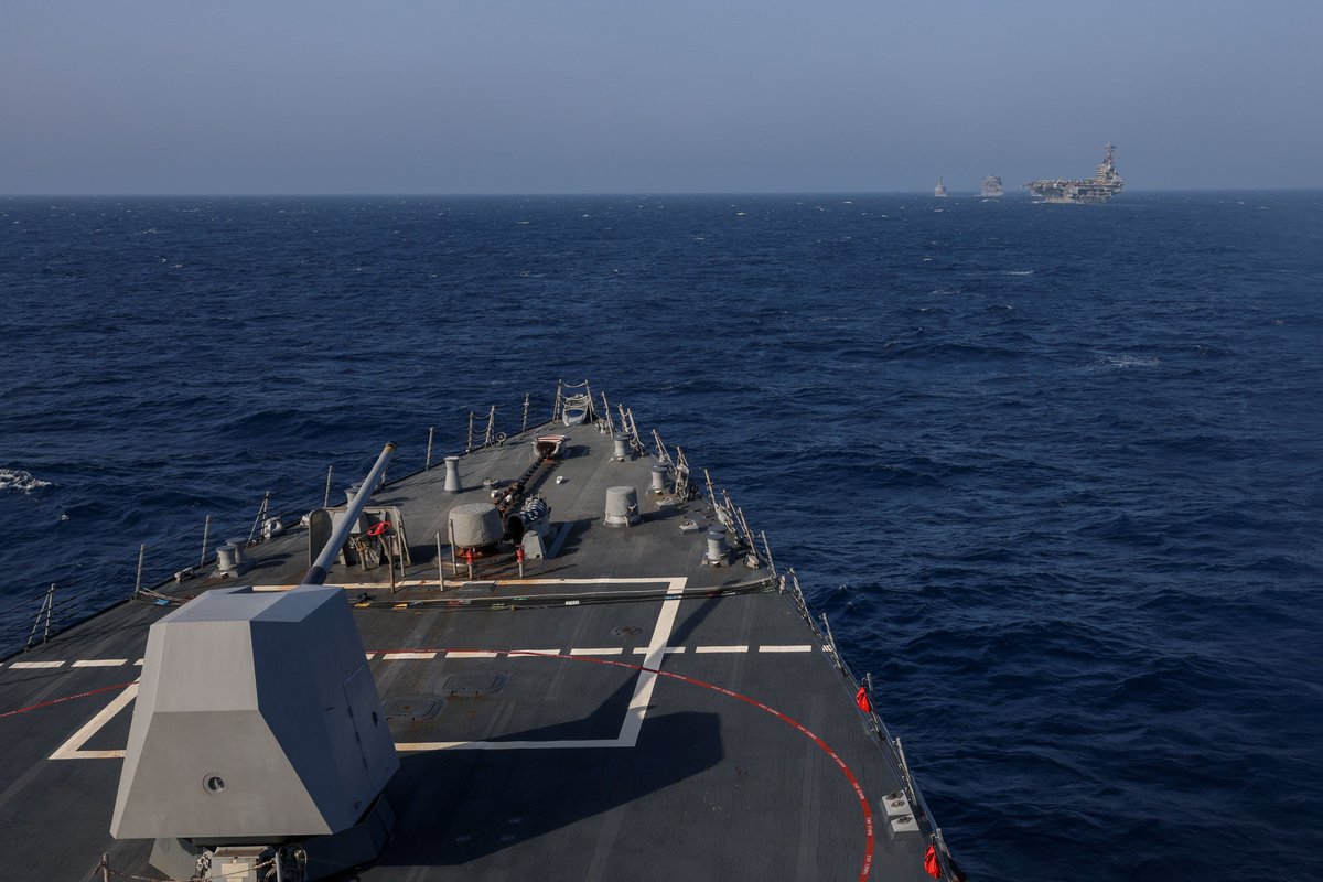 CENTCOM reports over 20 US warships enforcing a blockade against Iran in the Arabian Sea, with 61 commercial vessels redirected and 4 disabled.