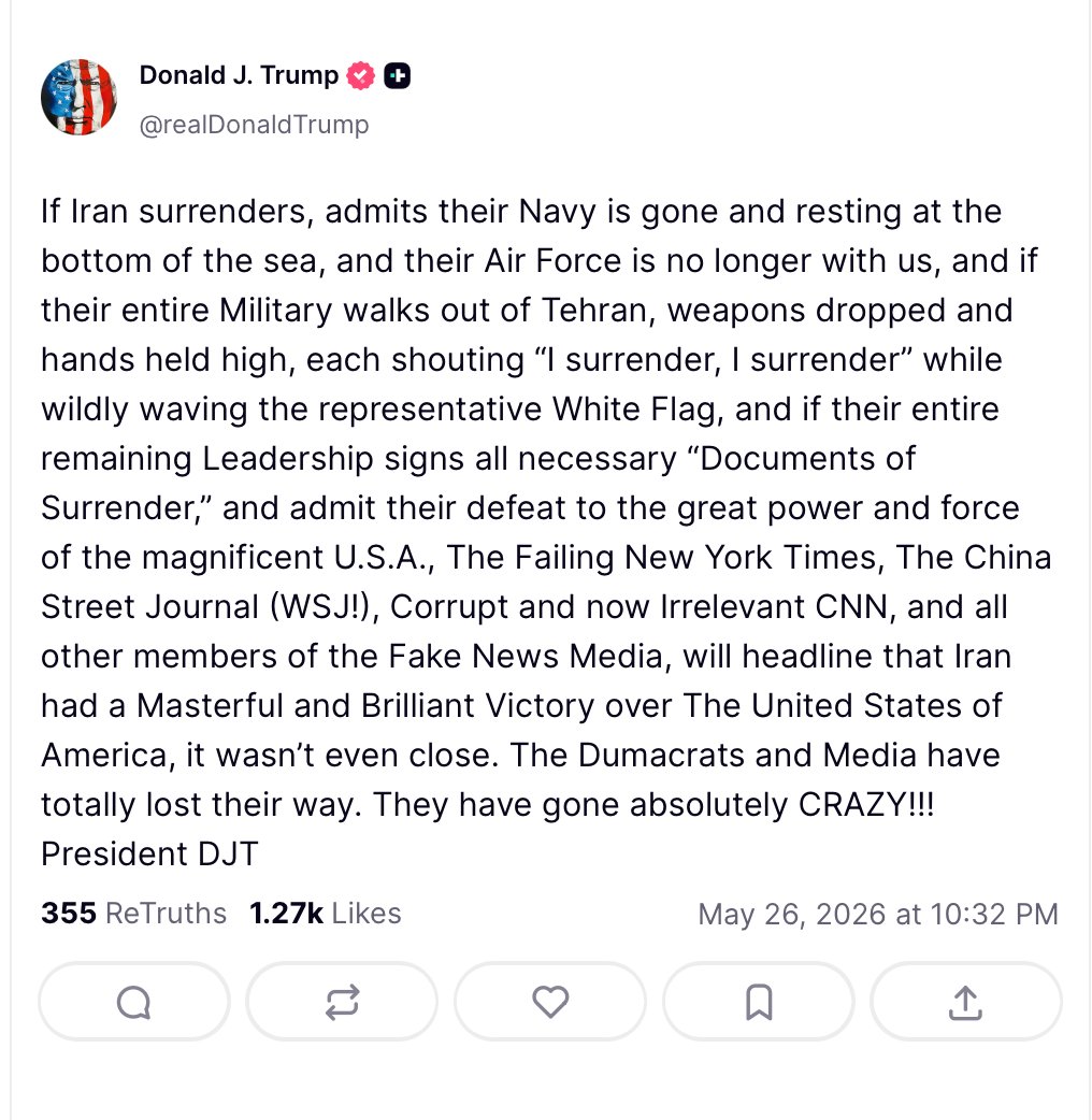 A commentary on someone repeating a particular statement.