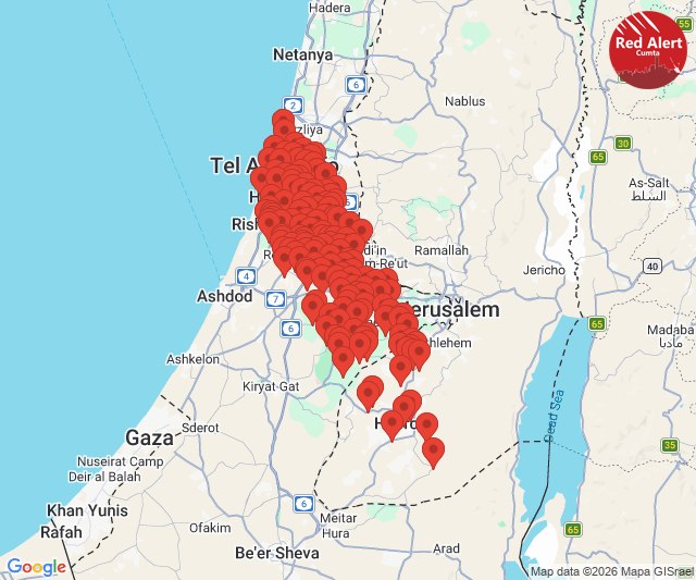 Un misil balístico fue lanzado desde Yemen, activando las sirenas de alerta roja Tzeva Adom en el centro de Israel.