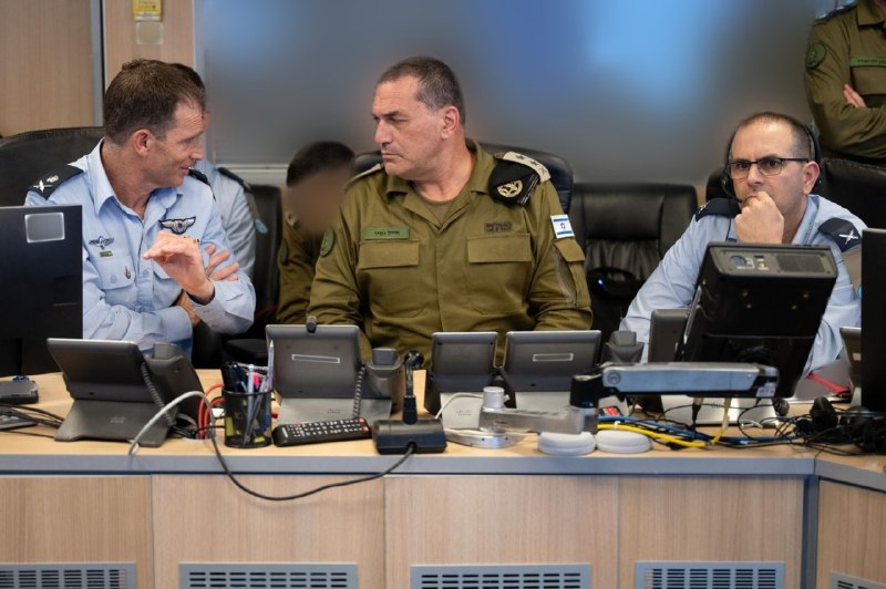 The IDF announced that Chief of Staff Lt. Gen. Eyal Zamir is commanding strikes in Iran from the Air Force bunker, with forces in full readiness.