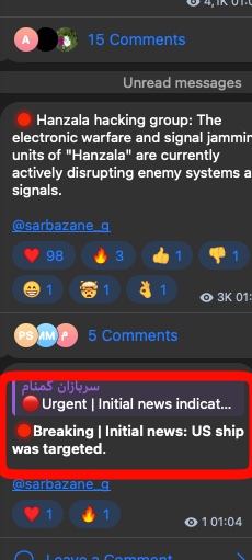 A social media user jokingly recalled when Iranian state television falsely claimed to have struck the aircraft carrier USS Abraham Lincoln (CVN-72).