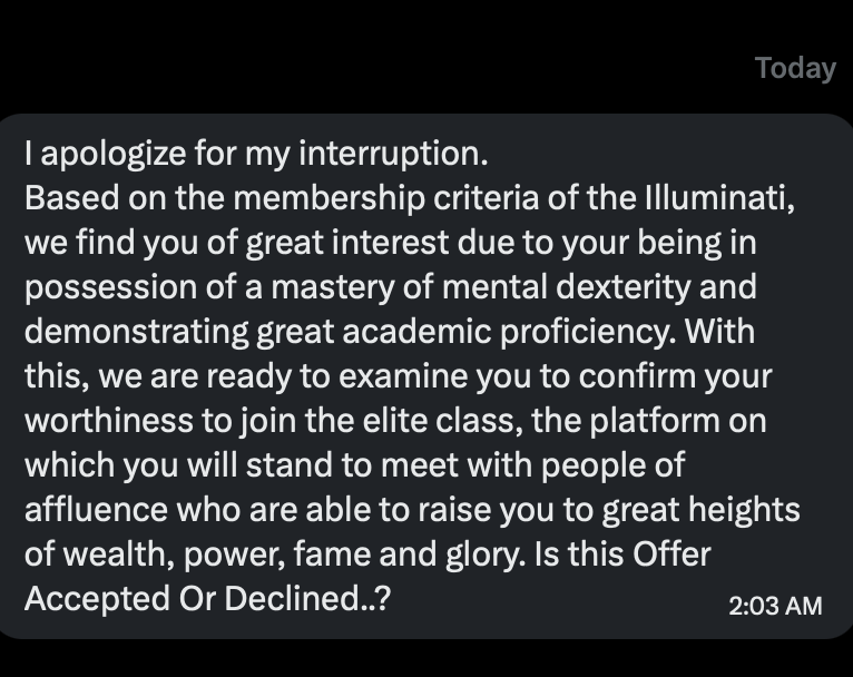 Shin observes that modern scam messages have evolved significantly, now more entertaining than the classic Nigerian prince email scams.