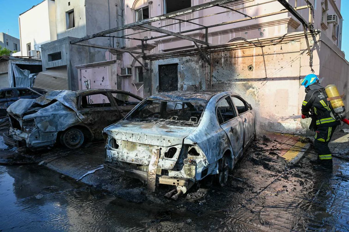 Bahrain's Ministry of Interior says falling debris from intercepted Iranian drones damaged homes and vehicles in Hamad Town and Manama, leaving an 11-year-old girl with minor injuries.