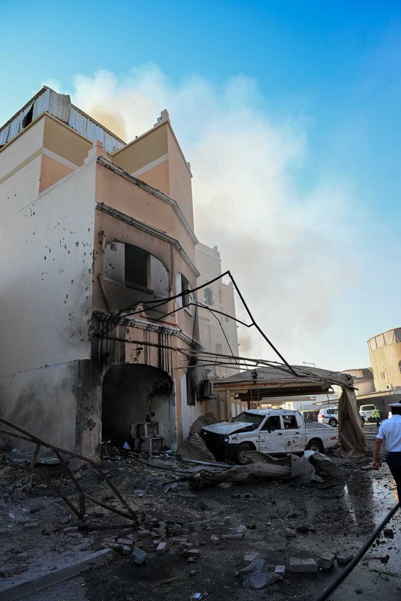 Bahrain Ministry of Interior reports interception of Iranian drones over Hamad Town and Manama.
Falling debris caused damage to homes and vehicles. An 11-year-old girl sustained minor injuries and was treated on-site. Civil Defense and emergency services are responding.