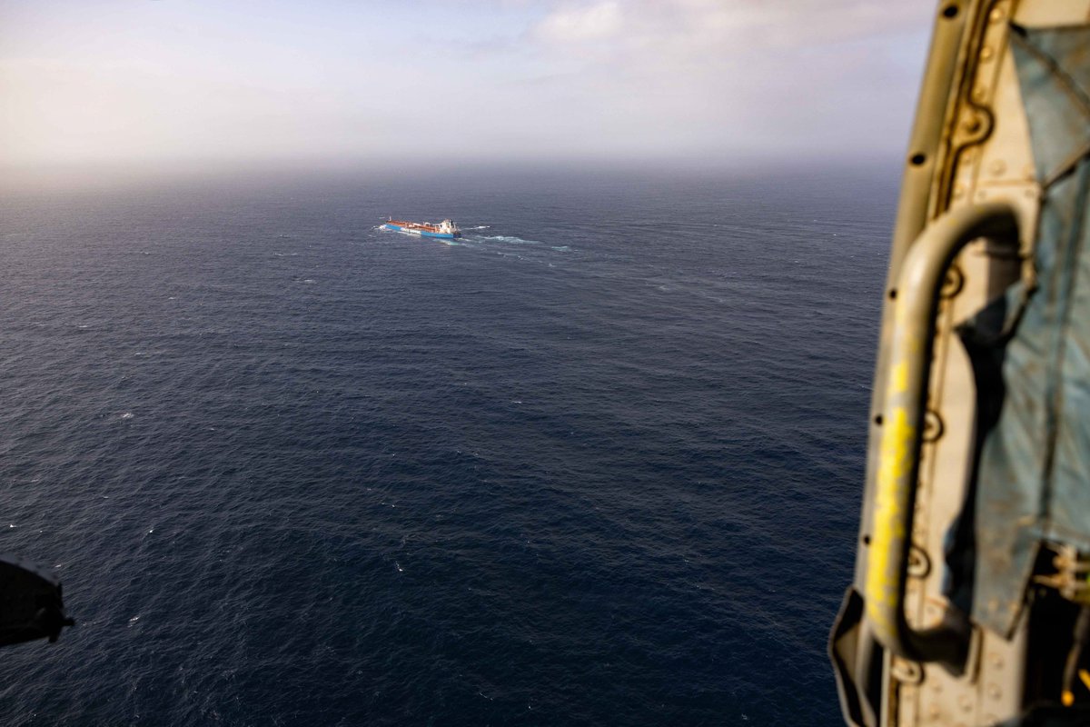 U.S. Navy warships and air assets continue to patrol regional waters enforcing the blockade against Iran. As of today, U.S. forces have redirected 136 commercial vessels and disabled 9 to ensure compliance.