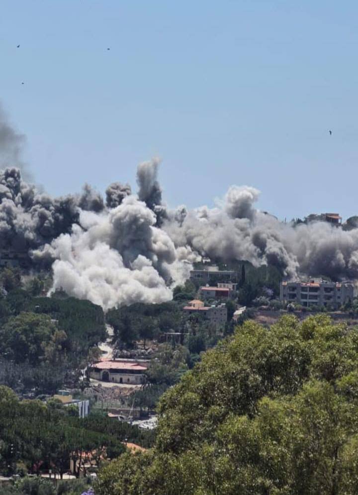A series of three airstrikes hit Nabatieh in southern Lebanon on June 19, 2026, according to local reports.
