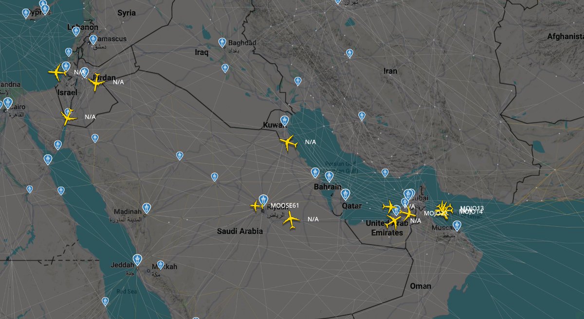 A satirical tweet comments on the frequency of tanker aircraft sightings in the region.