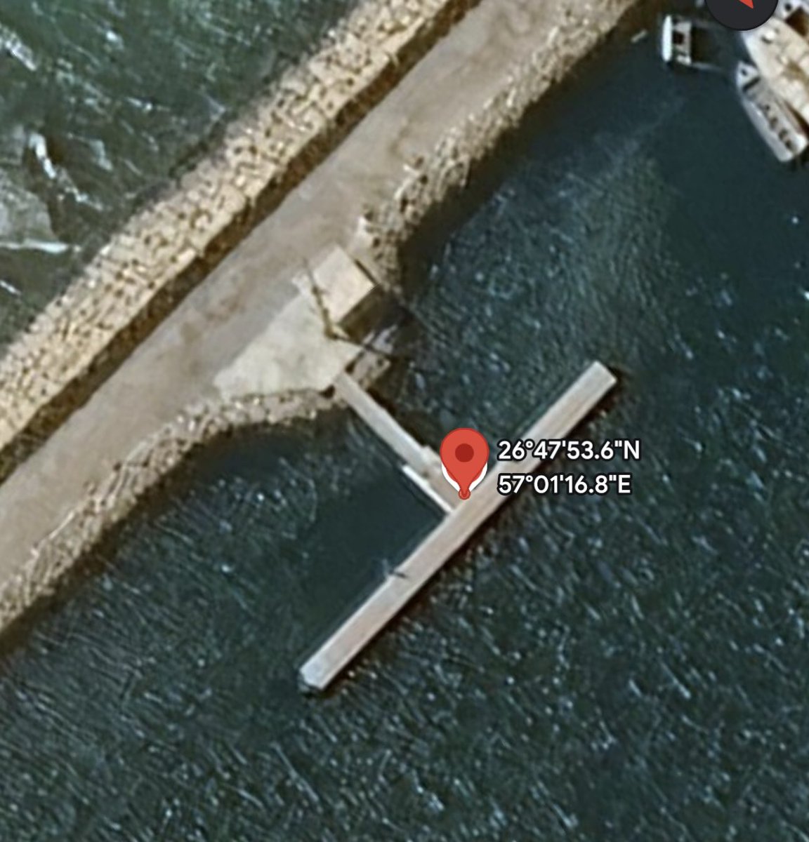 These are in the same area so just doing a representative geo for now. The pier in the first image is at 26.79821, 57.02134