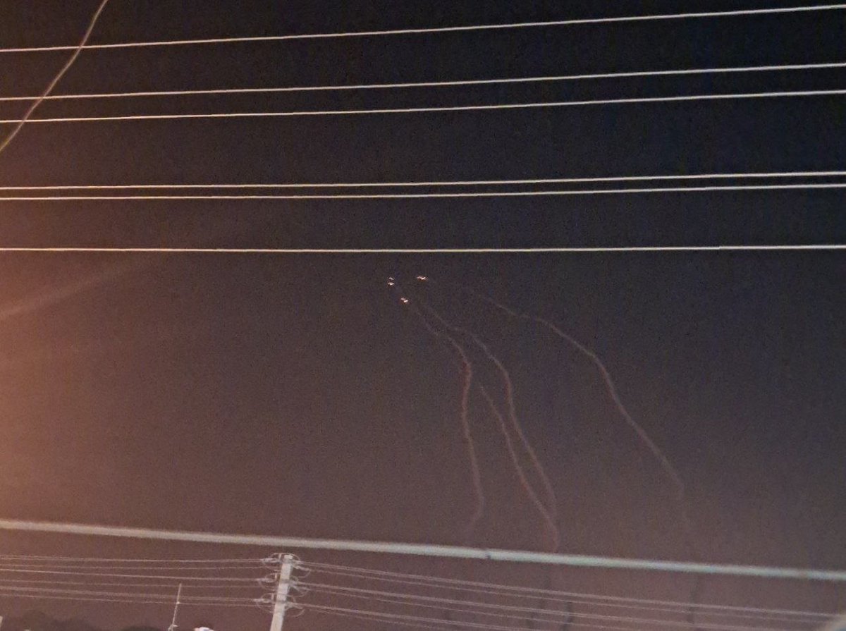 Unverified images shared on social media purport to show several missiles launched from Jam in Bushehr province, Iran, on Thursday, July 9.