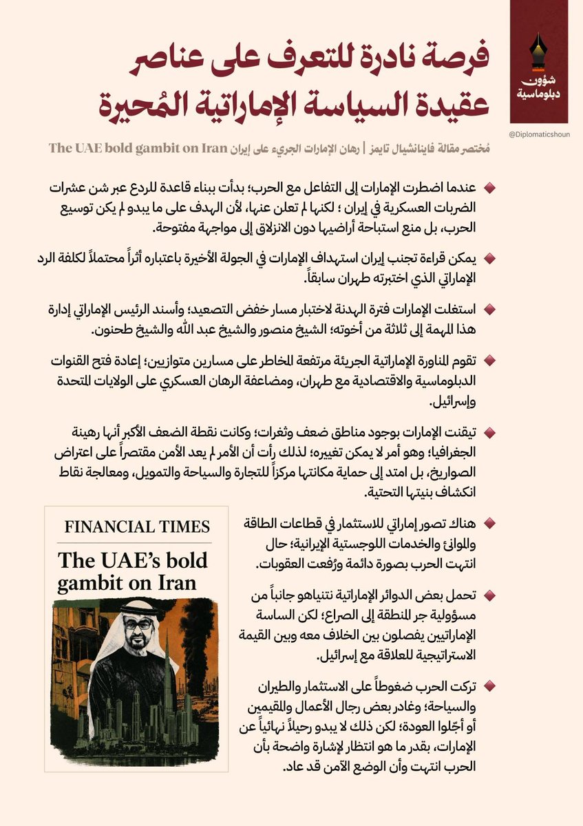 A Rare Opportunity to Understand the Elements of the UAE's Puzzling Political Doctrine