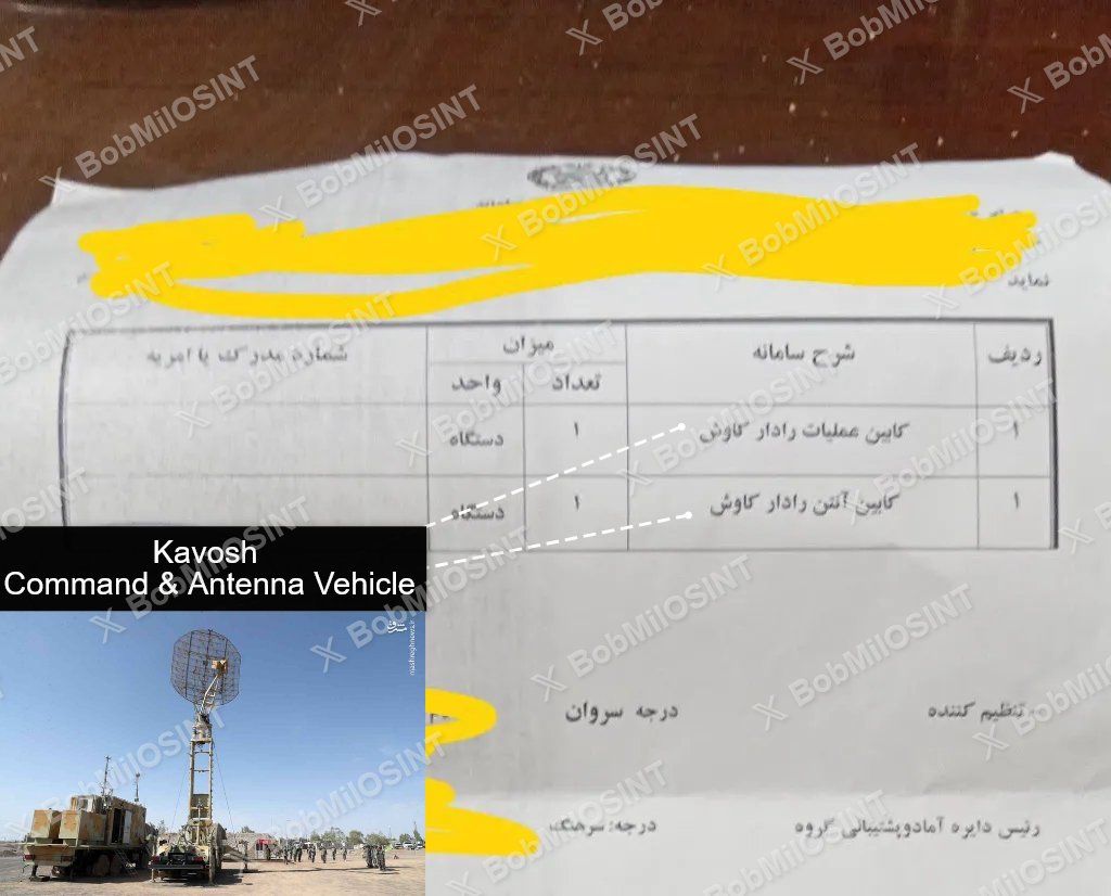 Iran Transfers Kavosh Radar from Isfahan to Southern Iran, Document Shows