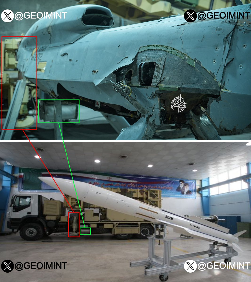 IRGC Media Shows U.S. Army MQ-1C Wreckage with Sayyad-2/3 SAM TEL in Background