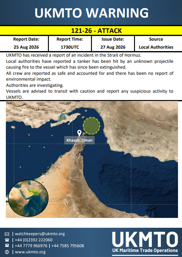 UKMTO Warning 121-26