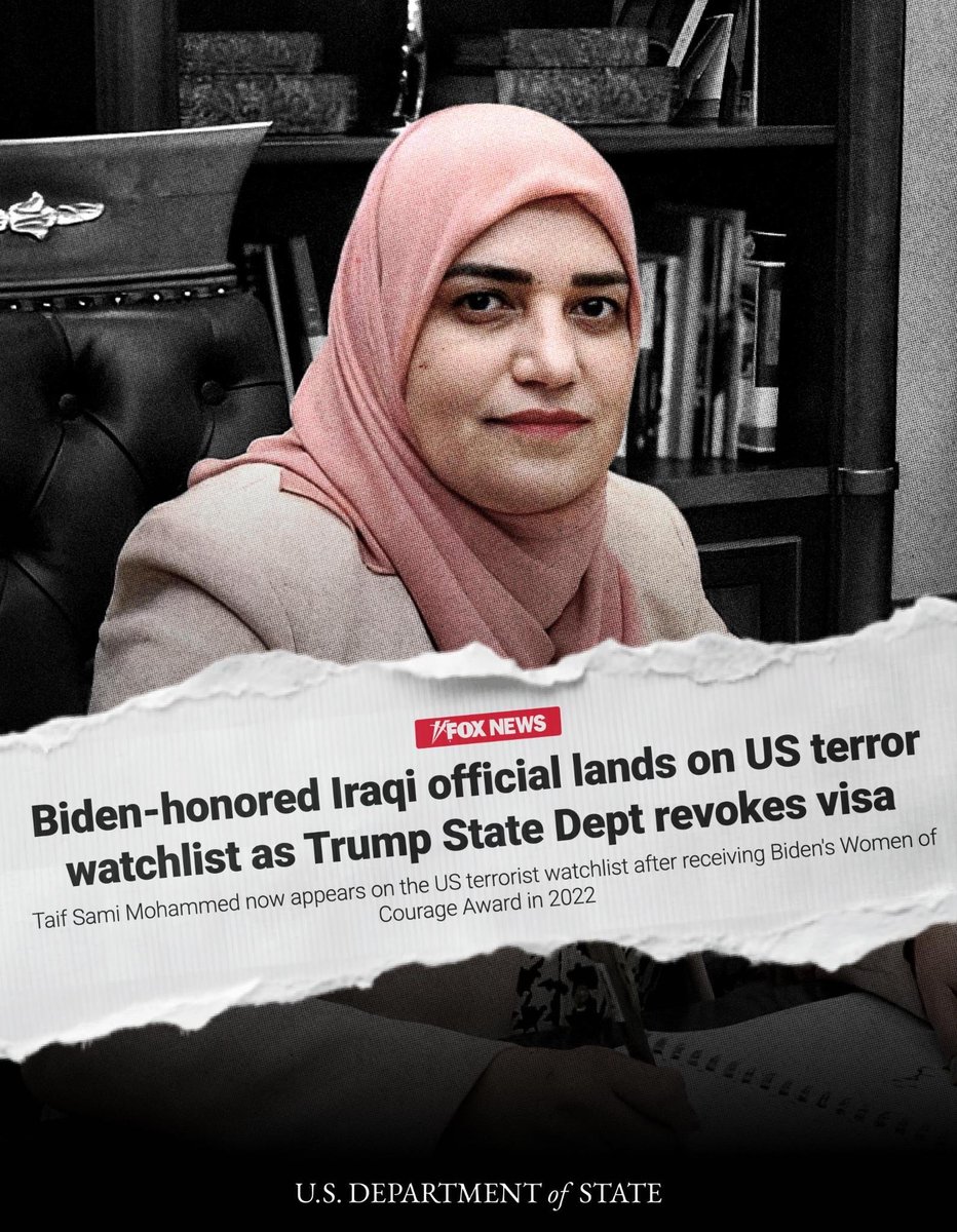 State Department says “suspected terrorists” are not allowed in the US.