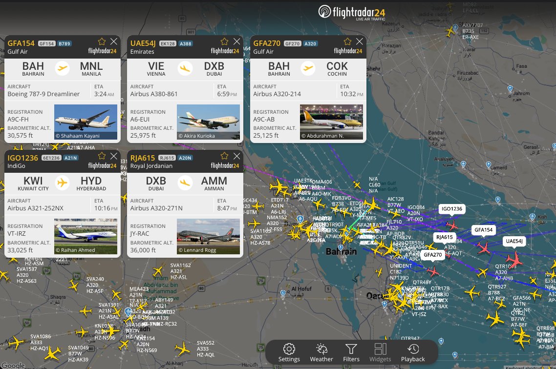 Jamming Over the Persian Gulf